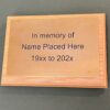 IMG_9154 Wooden Memorial Engraved Plaque
